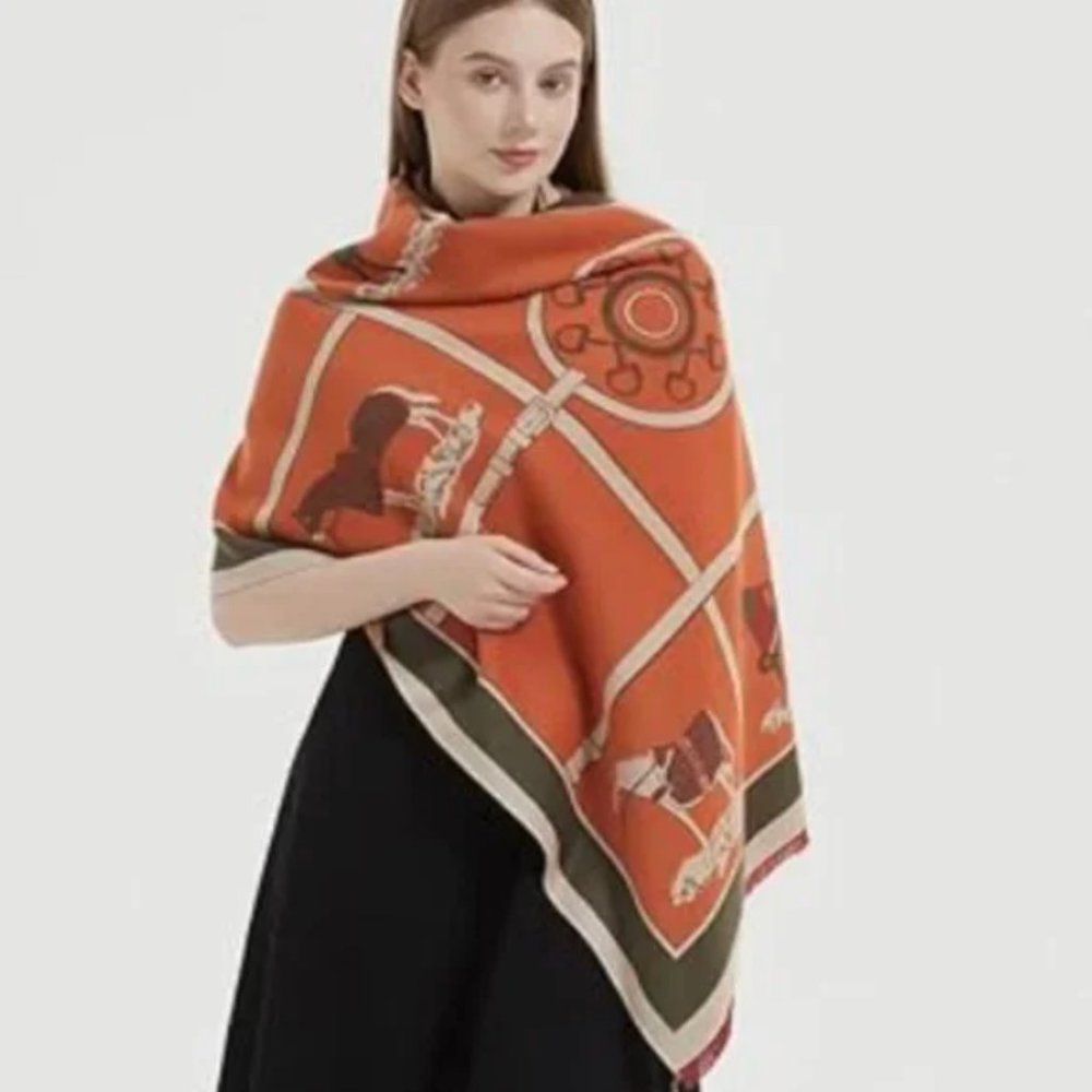 Boutique Kerri Horse Poncho Scarf